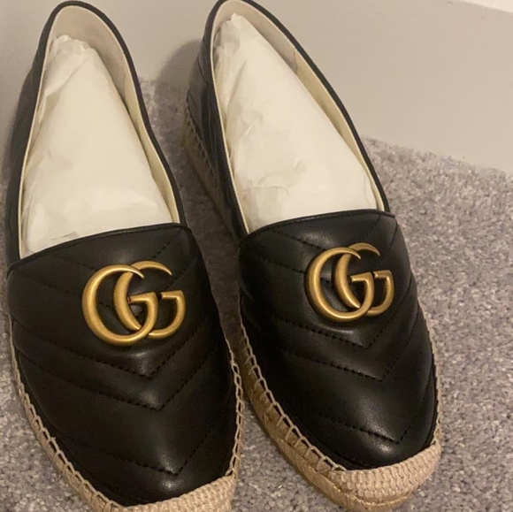 [SOLD] Gucci Leather espadrilles with Double G 7.5 - Picture 4 of 7